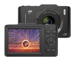 Tuomeng 48 MP Full HD Kompakt Dijital Fotoğraf Makinesi Siyah