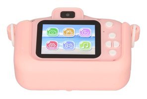 Shanrya Full HD Kopmakt Çocuk Dijital Fotoğraf Makinesi Pembe