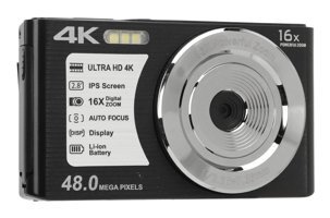 Amonıda Full HD 68 MP Kompakt Dijital Fotoğraf Makinesi Siyah