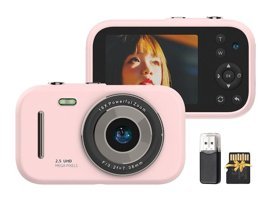 Vkemall 2.8 inç Full HD 48 MP Kompakt Dijital Fotoğraf Makinesi Pembe