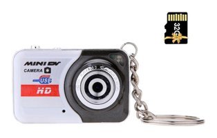 Andoer Mini Full HD Kopmakt Dijital Fotoğraf Makinesi Gri