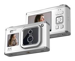 Andoer 4K Kompakt Dijital Fotoğraf Makinesi Beyaz