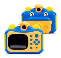 Ikkb Mini Full HD Kopmakt Çocuk Dijital Fotoğraf Makinesi Sarı-Mavi