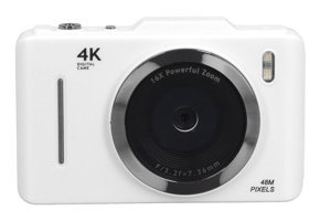Jectse 4K Kompakt Dijital Fotoğraf Makinesi Beyaz