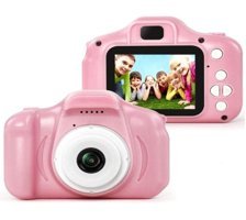 Blue Inter Mini Full HD 5 MP Kompakt Çocuk Dijital Fotoğraf Makinesi Pembe