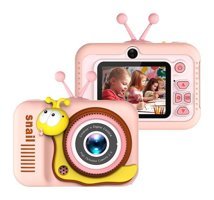 Hallow Mini Full HD Sevimli Salyangoz Kompakt Çocuk Dijital Fotoğraf Makinesi Pembe