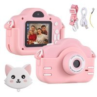 Cankypu Kedi Full HD Kopmakt Çocuk Dijital Fotoğraf Makinesi Pembe