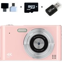 Tuomeng Full HD 4K Kompakt Dijital Fotoğraf Makinesi Pembe