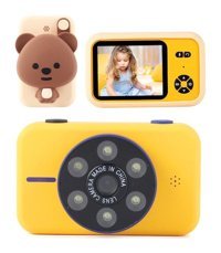 Tuomeng 2.4 inç Mini Full HD Kompakt Çocuk Dijital Fotoğraf Makinesi Sarı