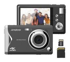 Andoer -2 Full HD Kopmakt Dijital Fotoğraf Makinesi Gümüş-Siyah