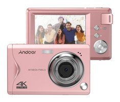 Andoer 4K 48mp Kompakt Dijital Fotoğraf Makinesi Pembe