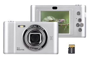 Samlanso Full HD Kopmakt Çocuk Dijital Fotoğraf Makinesi Gümüş