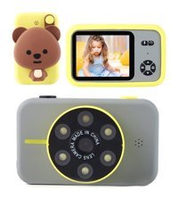 Tuomeng Mini Full HD Kompakt Çocuk Dijital Fotoğraf Makinesi Gri