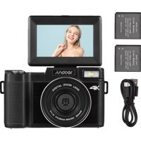Andoer 3 inç 4K Kopmakt Dijital Fotoğraf Makinesi Siyah