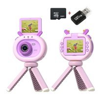 Tuomeng Mini Full HD Standlı Kompakt Çocuk Dijital Fotoğraf Makinesi Mor
