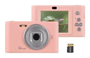 Vkemall Full HD Kompakt Dijital Fotoğraf Makinesi Pembe