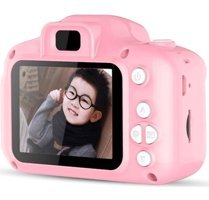Qasul Mini Full HD Kopmakt Çocuk Dijital Fotoğraf Makinesi Pembe