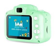 Qasul Mini Full HD Kopmakt Çocuk Dijital Fotoğraf Makinesi Yeşil