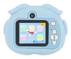 Gugxiom Mini Full HD 48 MP Kompakt Çocuk Dijital Fotoğraf Makinesi Mavi