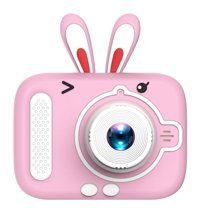 Cankypu Tavşan Full HD Kopmakt Çocuk Dijital Fotoğraf Makinesi Pembe