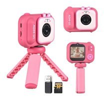 Andoer Tavşan Mini Full HD Kopmakt Çocuk Dijital Fotoğraf Makinesi Pembe