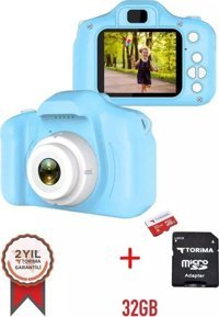 Torima Full HD Kopmakt Çocuk Dijital Fotoğraf Makinesi Mavi