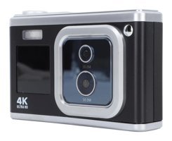 Vrupin 4K Kopmakt Dijital Fotoğraf Makinesi Gümüş-Siyah