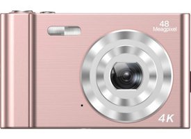 Andoer 4K 48 MP Kompakt Dijital Fotoğraf Makinesi Pembe