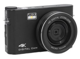 Vbestlife 3 inç 4k 64 MP Kompakt Dijital Fotoğraf Makinesi Siyah