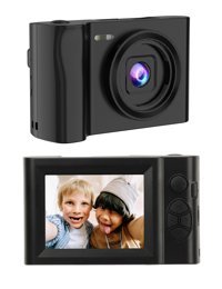 Dpofirs Mini Full HD 20 MP Kompakt Çocuk Dijital Fotoğraf Makinesi Siyah