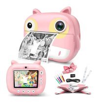 Hallow Mini Full HD 12 MP Kompakt Çocuk Dijital Fotoğraf Makinesi Pembe