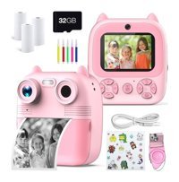 Tuomeng 2.8 inç Mini Full HD Kompakt Çocuk Dijital Fotoğraf Makinesi Pembe