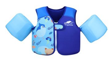Gogokids Penguenli Kol Bantlı Fermuarlı Şişme Çocuk Can Yeleği