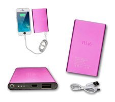PH26 DDY-003 8000 mAh Kablolu Led Göstergeli USB Type A Powerbank Pembe