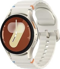 Samsung Galaxy Watch 7 Su Geçirmez 40 mm Silikon Kordon Yuvarlak Tansiyon Ölçen Unisex Akıllı Saat Krem