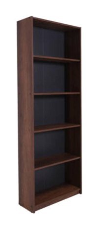 Adore Mobilya Modern 5 Bölmeli 5 Raflı Suntalam 64x182x26 cm Ceviz Kitaplık