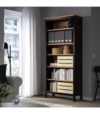 IKEA Hemnes 6 Bölmeli 6 Raflı Siyah Kitaplık
