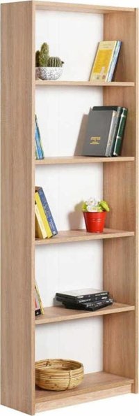 Adore Mobilya Max 5 Bölmeli 5 Raflı Ahşap 58x170x23 cm Sonoma Kitaplık