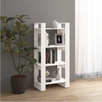 Aden Home Dekoratif 4 Bölmeli 4 Raflı Ahşap 180x90x28 cm Beyaz Kitaplık