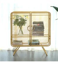 Larissa Design Modern 4 Bölmeli 4 Raflı Gold Kitaplık