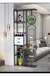 Larissa Design Ev Ofis 9 Bölmeli 9 Raflı Siyah Kitaplık
