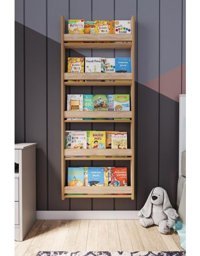Zeo Wood Design Montessori 5 Bölmeli 5 Raflı Mdf 154x60 cm Kahverengi Kitaplık