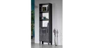 Bengi Mobilya Urlu Mix İroni 3 Bölmeli 3 Raflı Suntalam 190x130x30 cm Gri Kitaplık