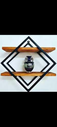 Bengi Mobilya Dekoratif 2 Bölmeli 2 Raflı Ahşap-Metal 190x130x30 cm Siyah Kitaplık