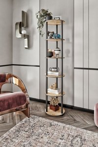 Olea Home Masivo 6 Bölmeli 6 Raflı Kahverengi Kitaplık