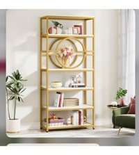 Larissa Design Dekoratif 6 Bölmeli 6 Raflı Gold Kitaplık