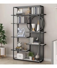 Larissa Design Dekoratif 8 Bölmeli 8 Raflı Siyah Kitaplık