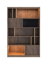 Kelebek Soho 11 Bölmeli 11 Raflı Suntalam 170x110x35 cm Kahverengi Kitaplık
