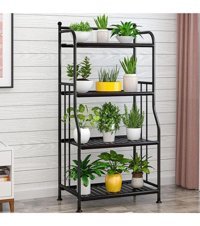 Larissa Design Dekoratif 4 Bölmeli 4 Raflı Siyah Kitaplık