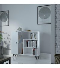 Myniture Home & Living Festival 5 Bölmeli 5 Raflı Ahşap 105x90x30 cm Beyaz Kitaplık
